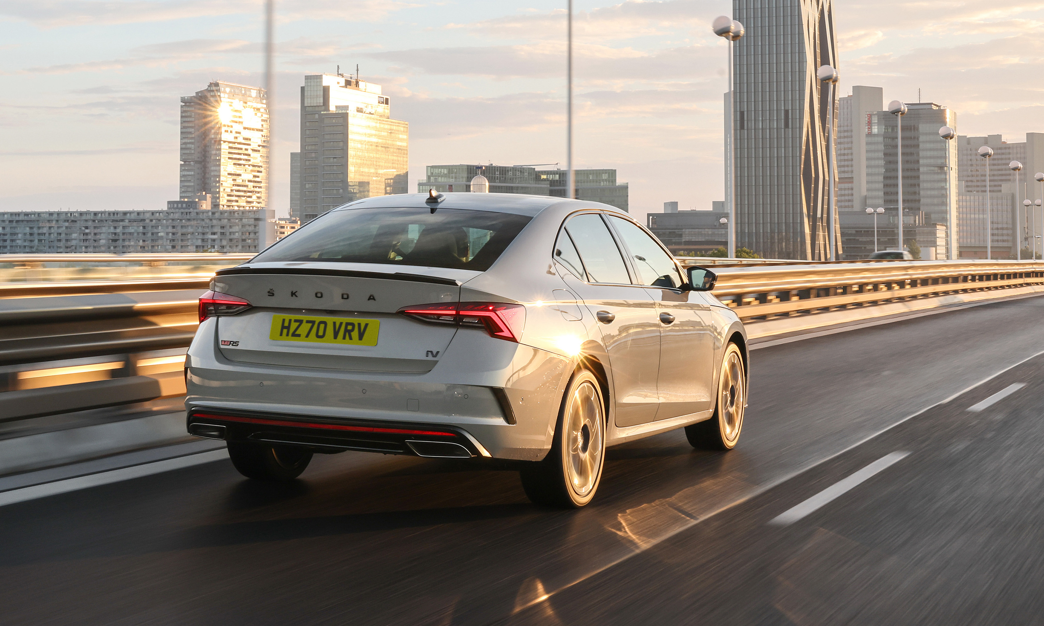2020 Skoda Octavia vRS iV hatchback -rear 3/4 dynamic
