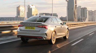 2020 Skoda Octavia vRS iV hatchback -rear 3/4 dynamic