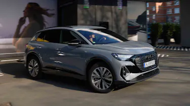 Audi Q4 e-tron front driving