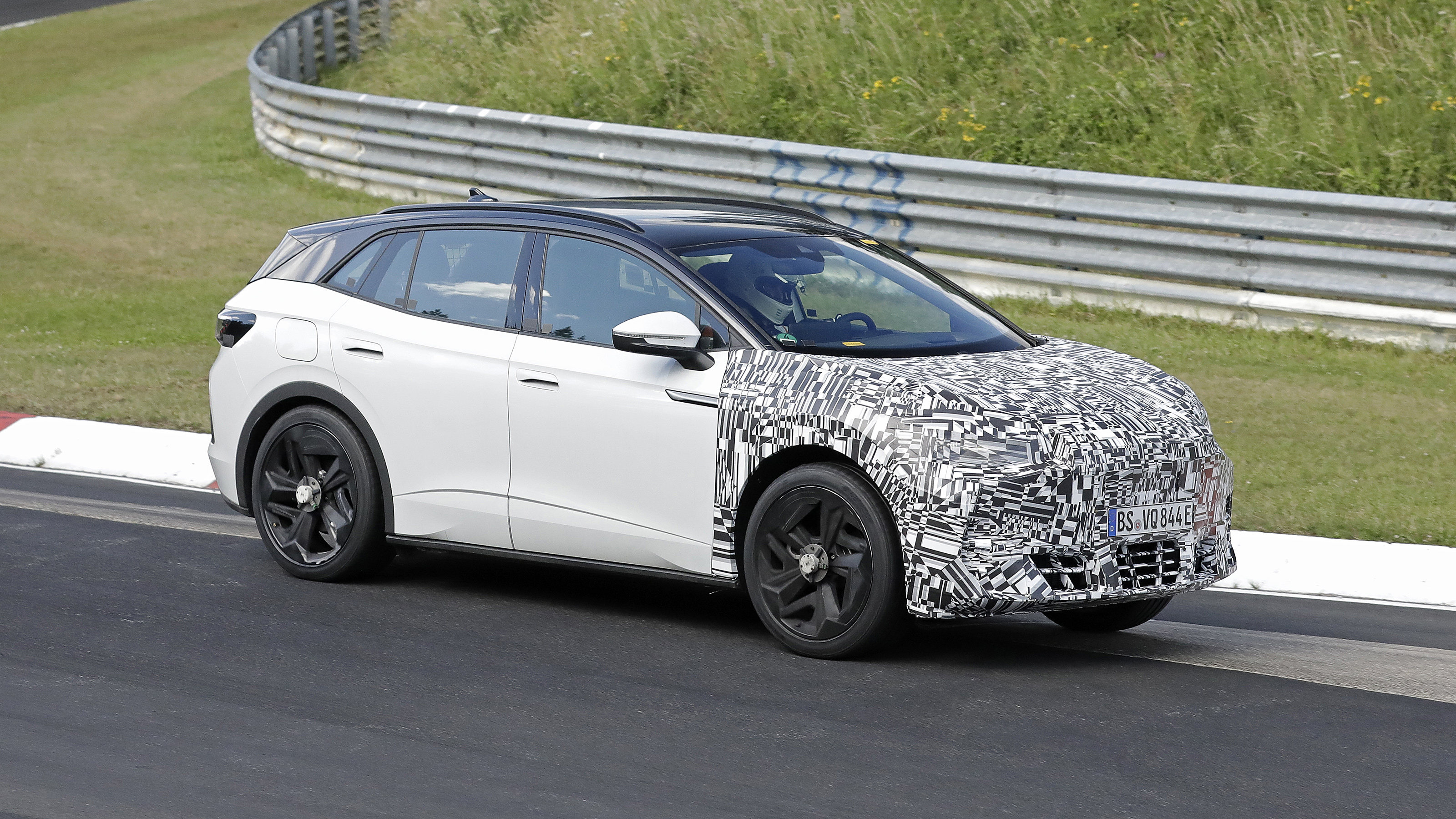 Cupra Tavascan track testing front  driver side
