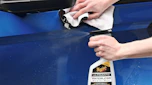 Waterless cleaner being applied