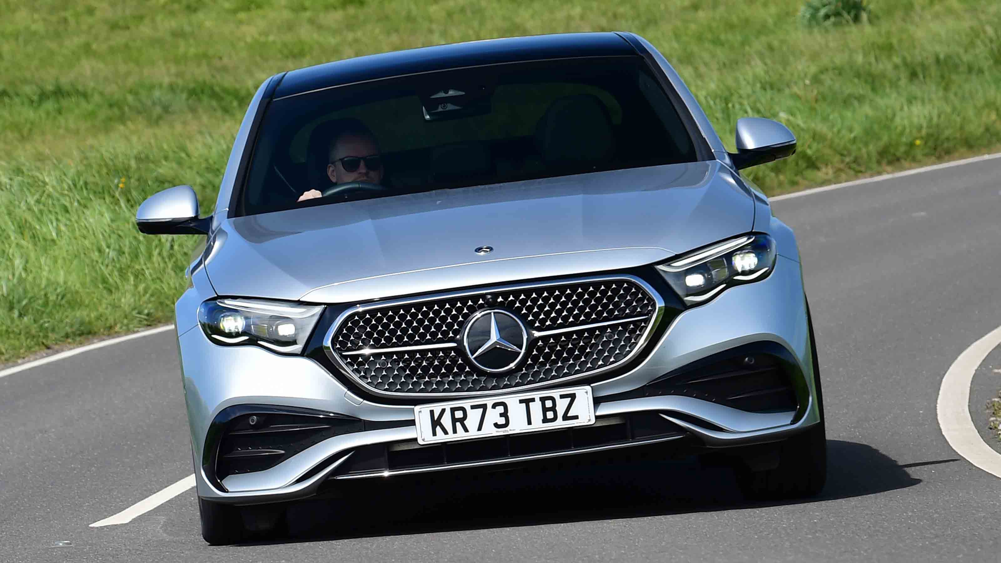 Mercedes E-Class front cornering