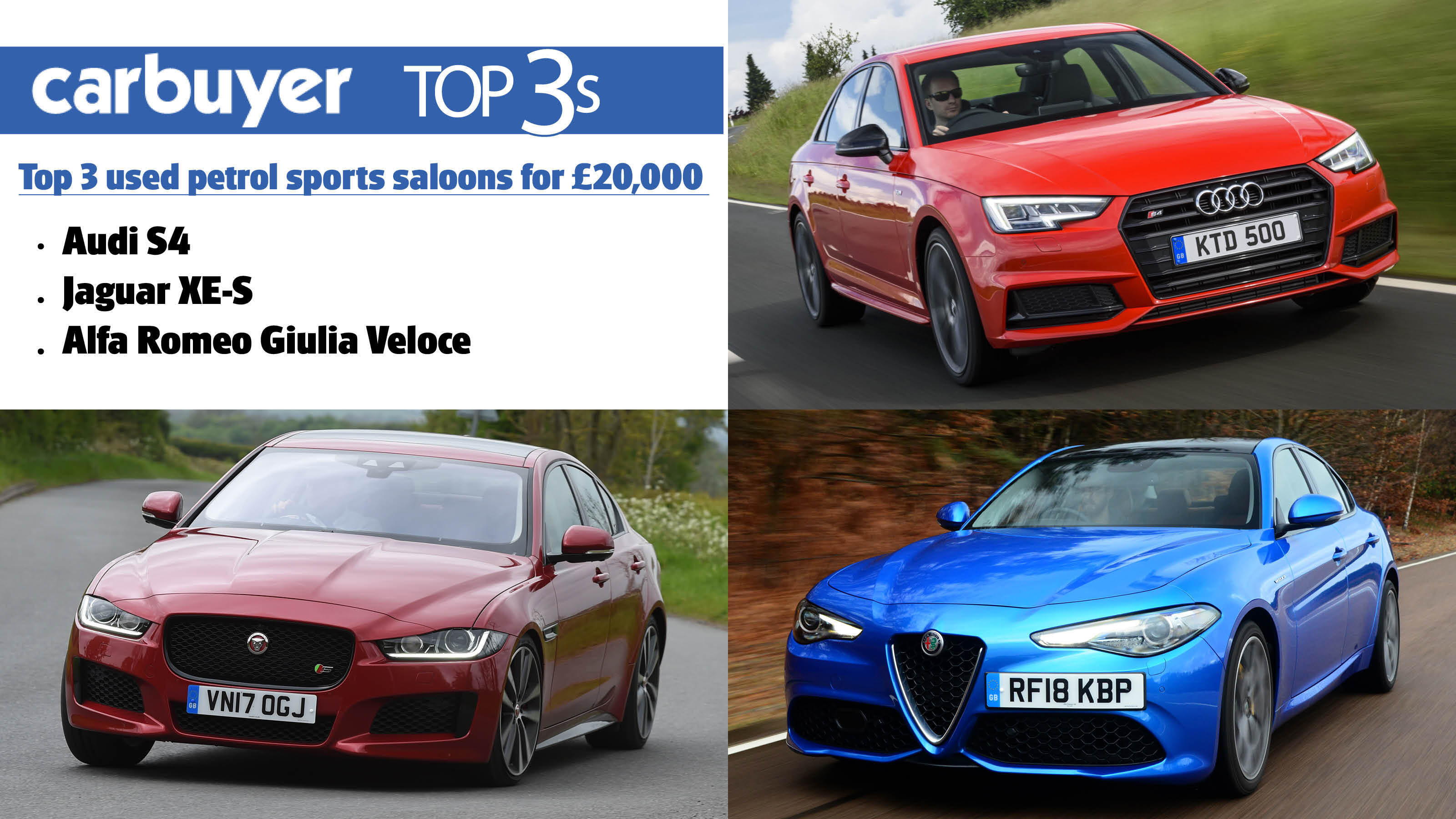 Top 3 used petrol sports saloons for £20,000