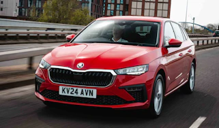 Skoda Scala UK front quarter dynamic