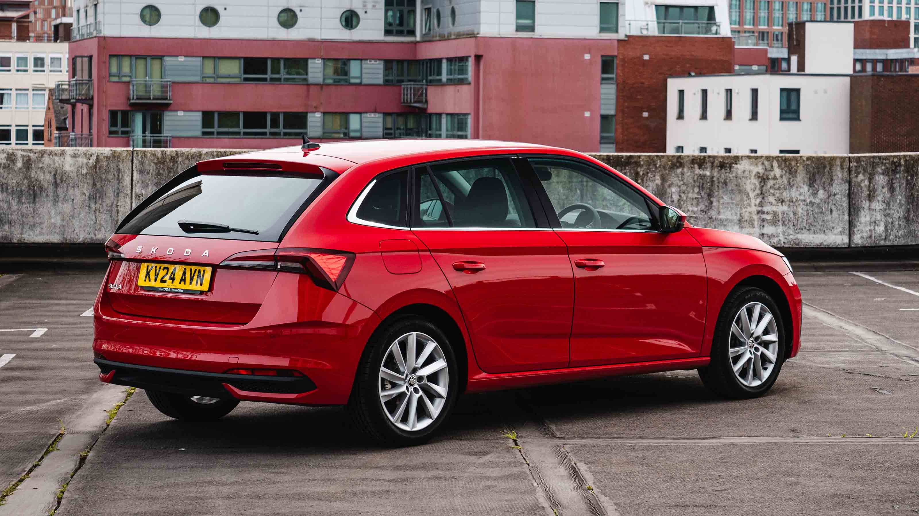 Skoda Scala UK rear quarter static