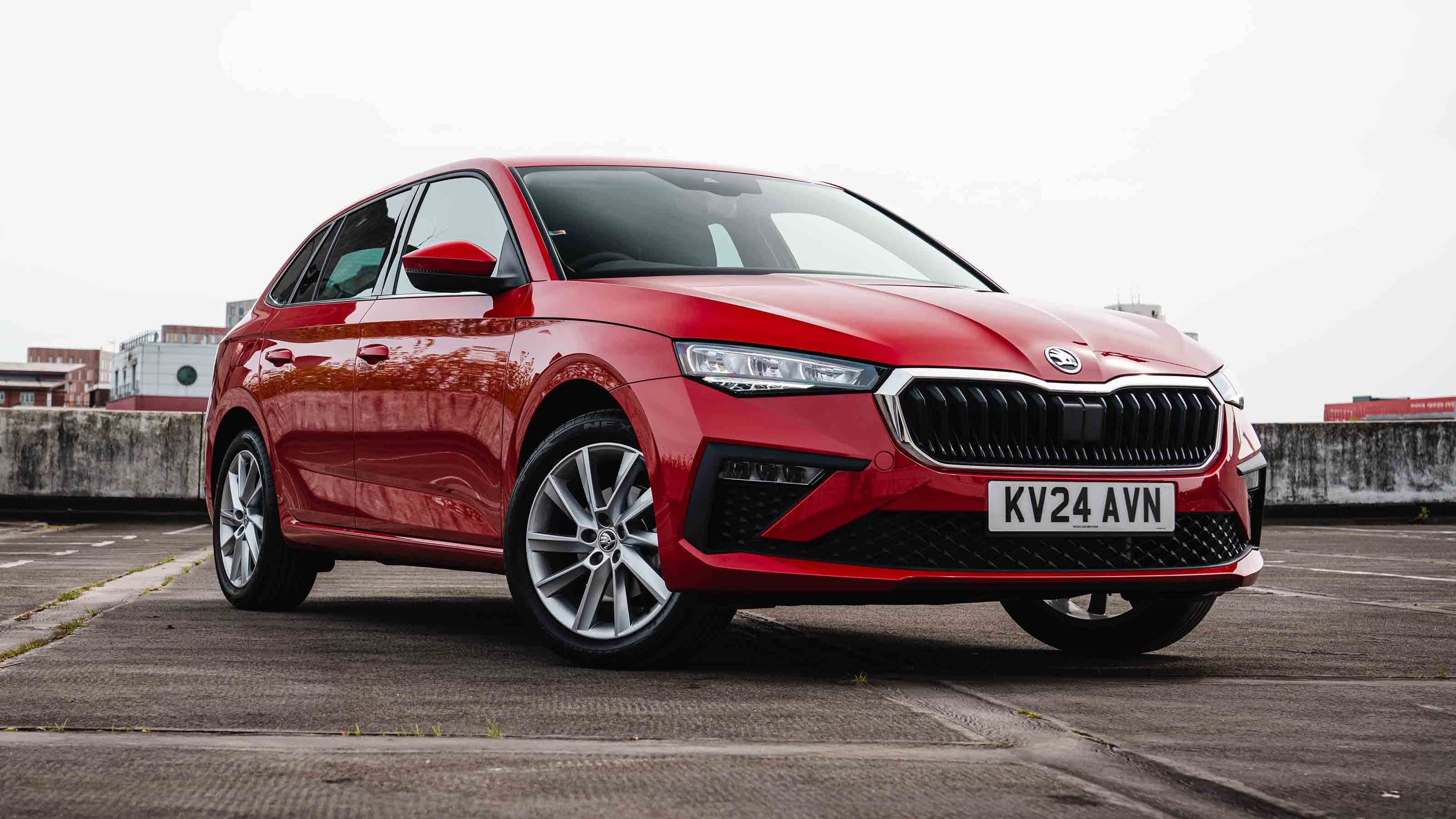 Skoda Scala UK front quarter static