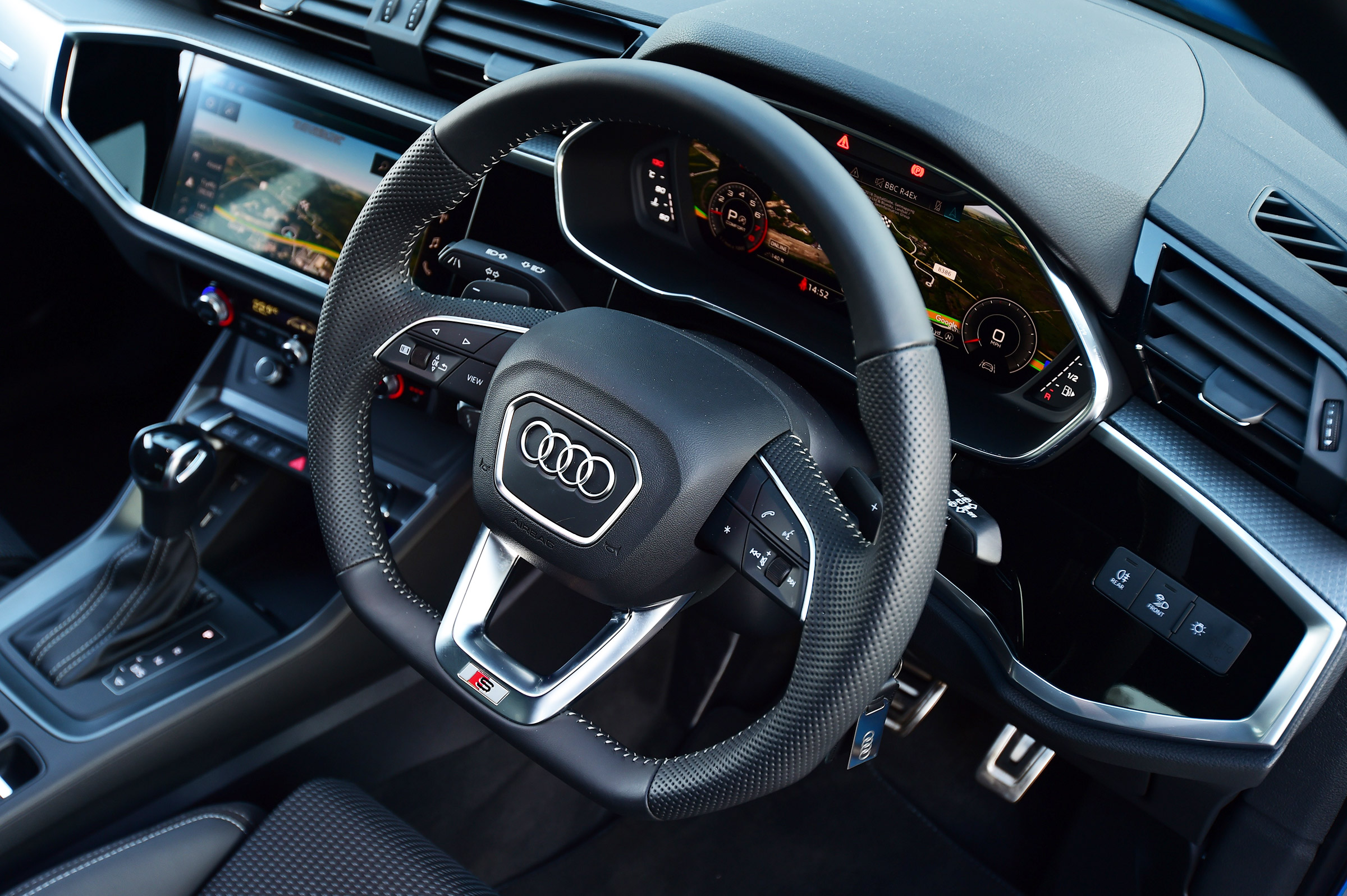 Audi Q3 SUV steering wheel
