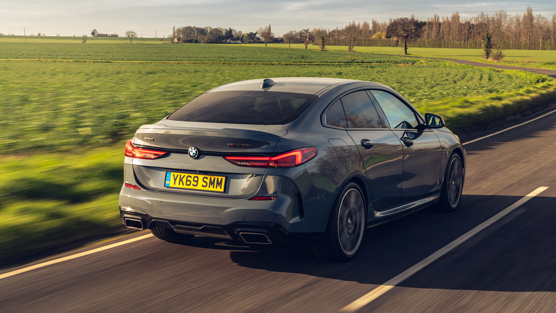 BMW 2 Series Gran Coupe saloon rear 3/4 tracking