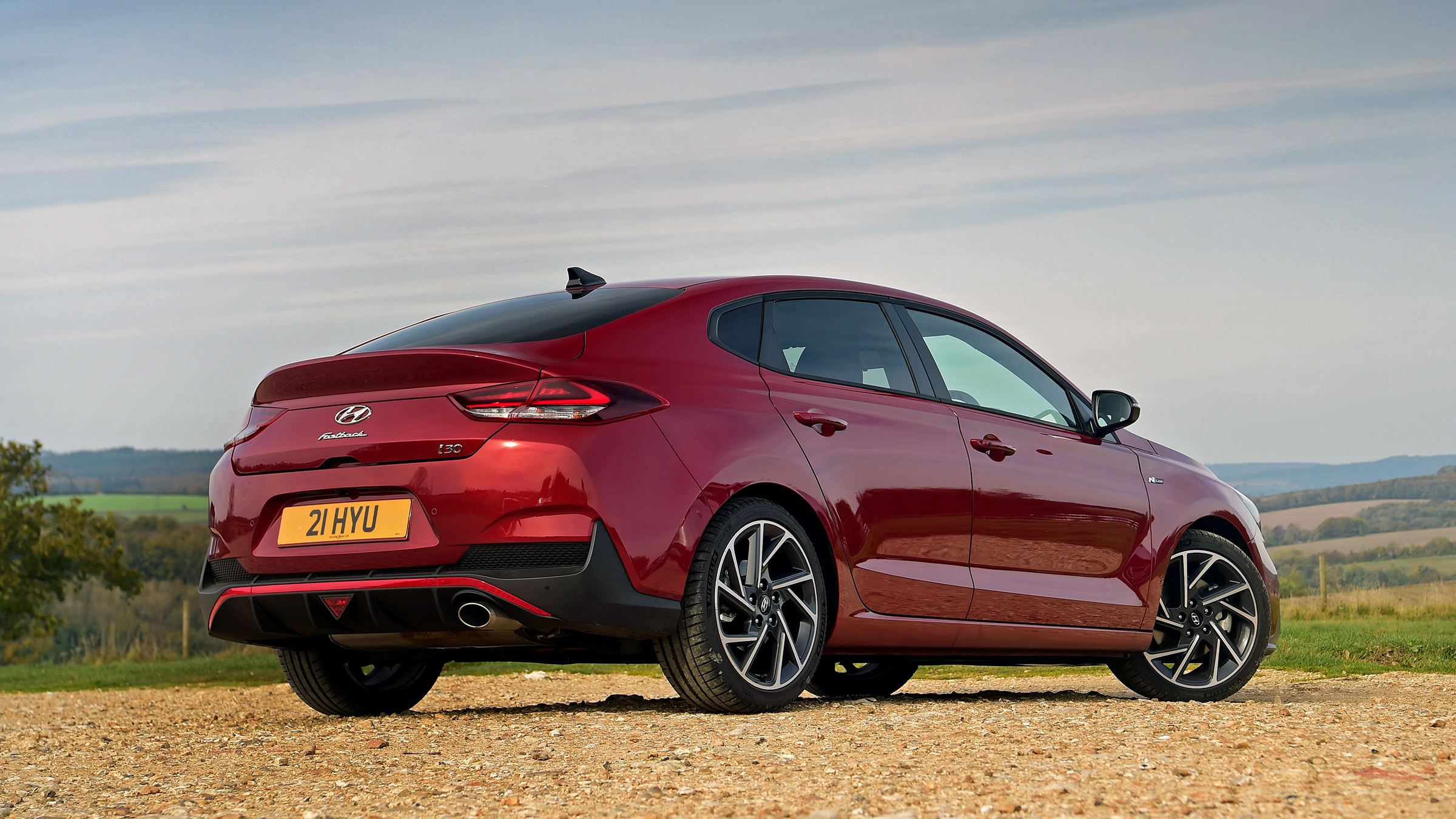 Hyundai i30 Fastback N Line rear 3/4 static