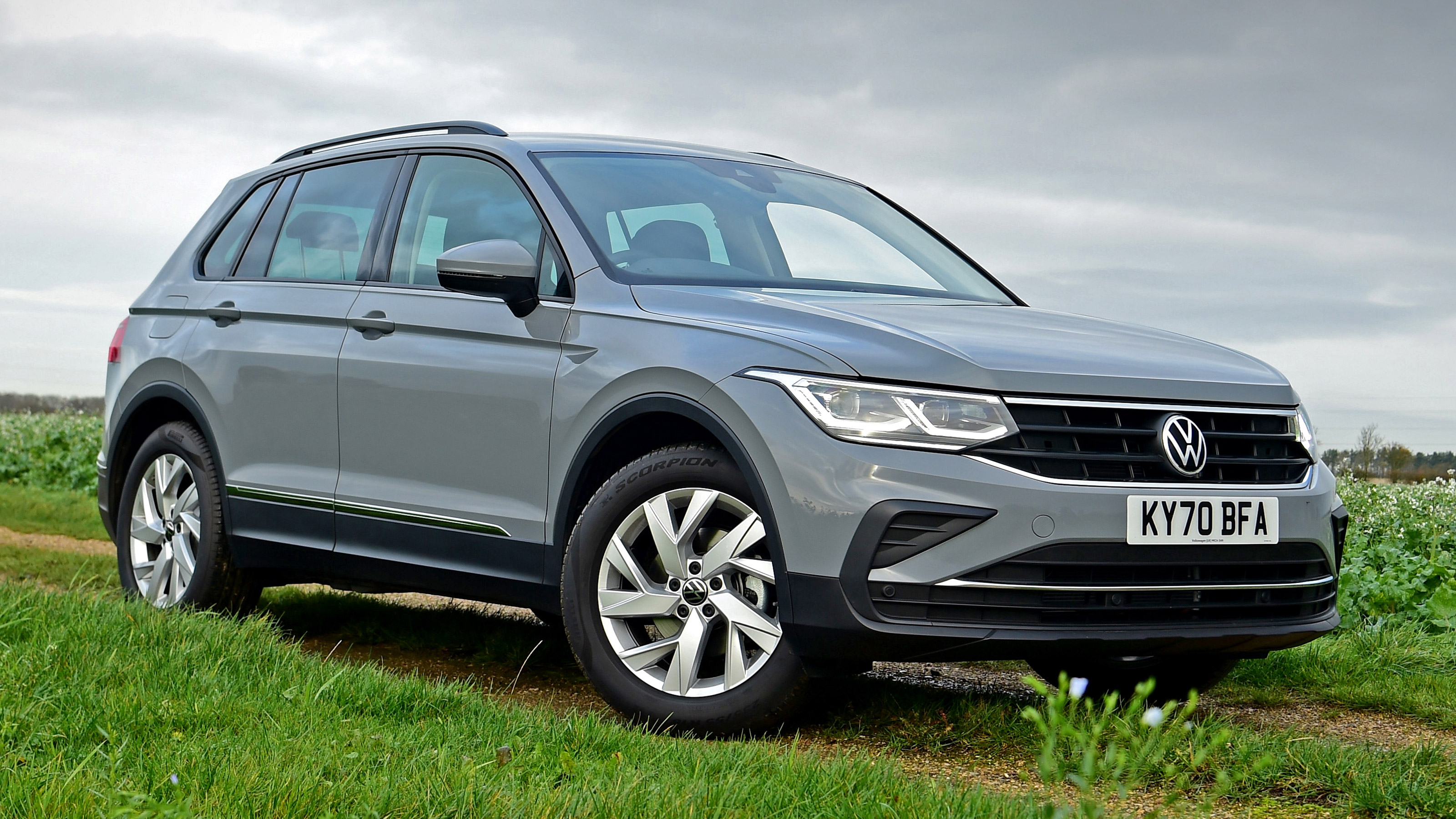 Volkswagen Tiguan SUV front 3/4 off-road
