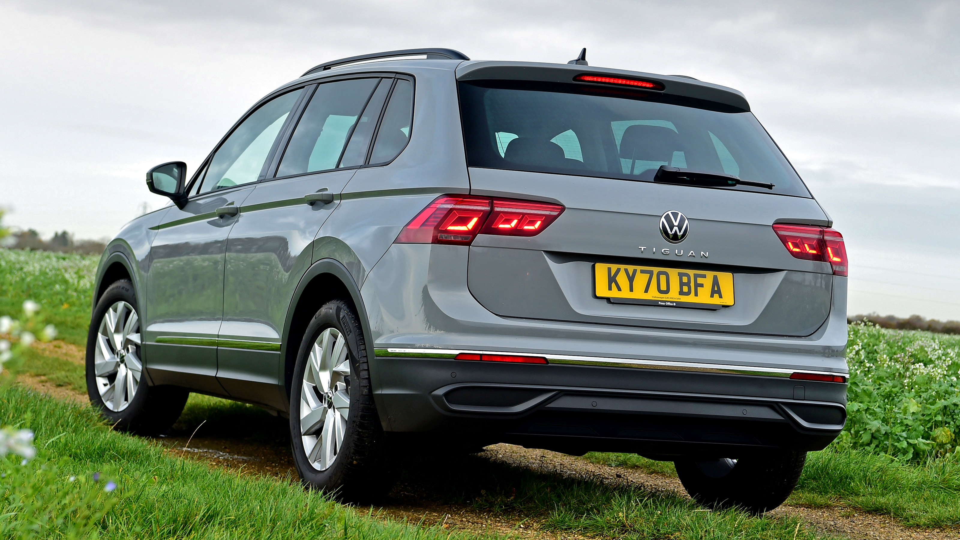 Volkswagen Tiguan SUV rear 3/4 off-road