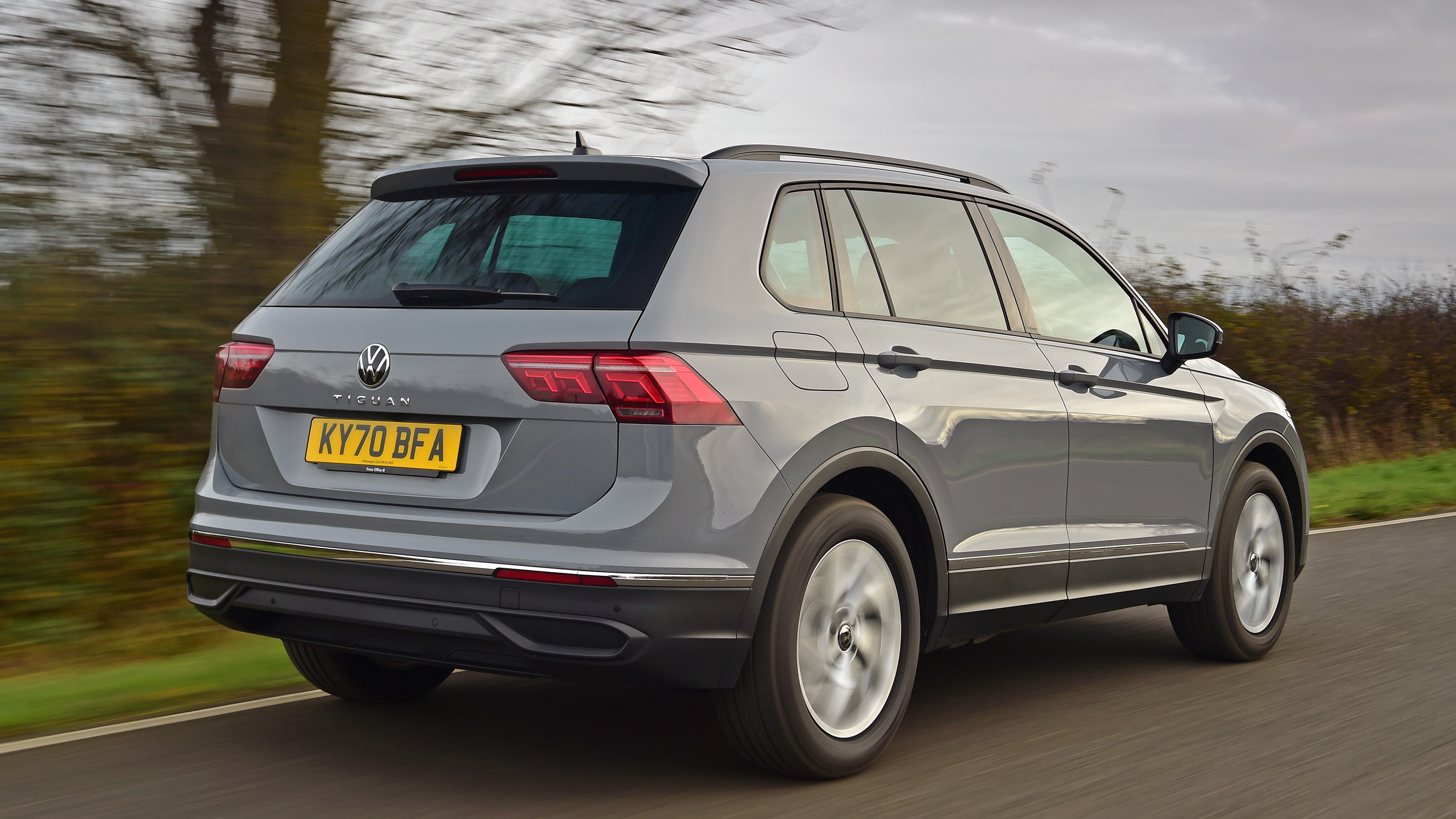 VW Tiguan driving - rear