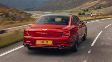 Bentley Continental Flying Spur saloon rear tracking