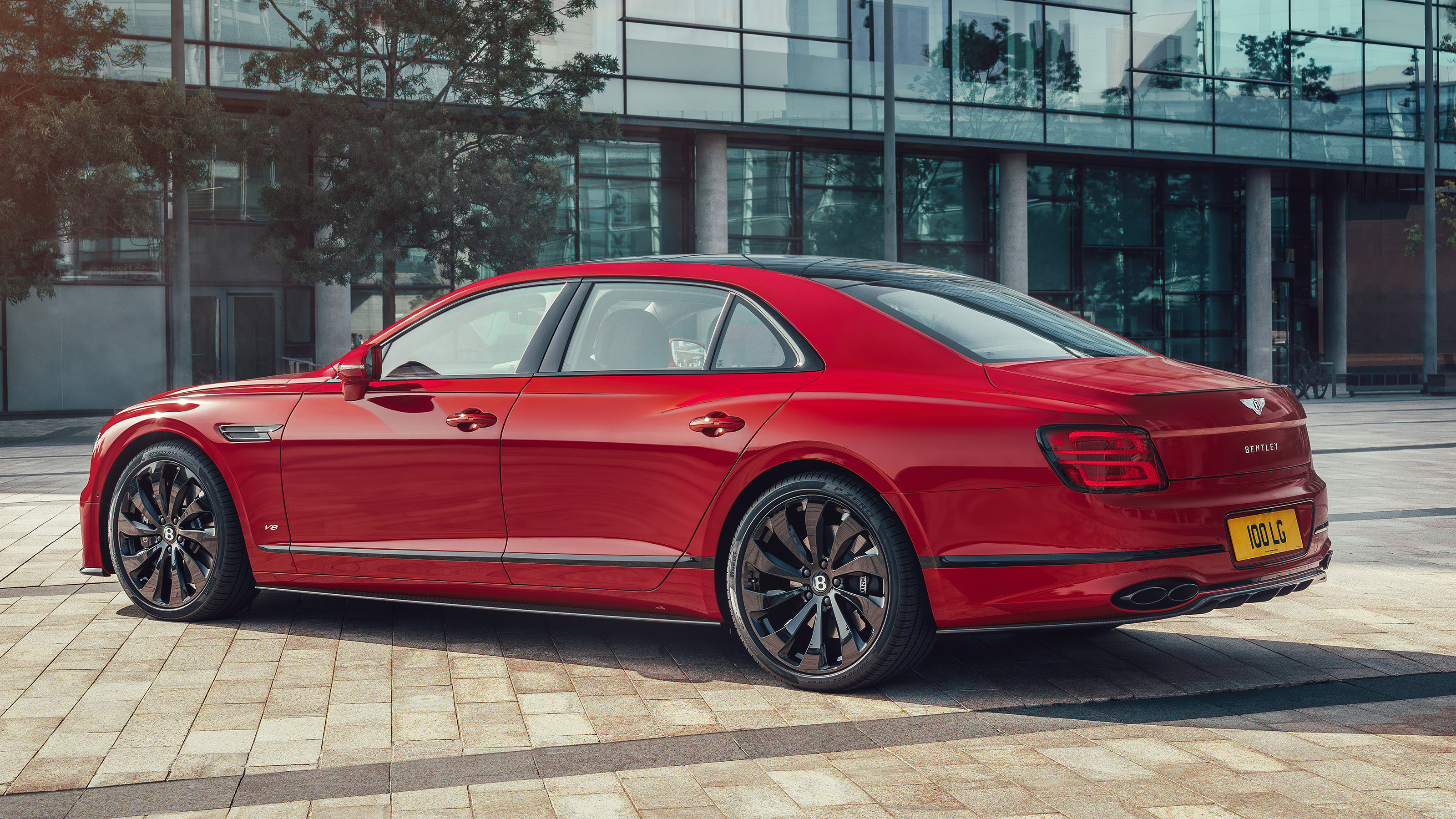 Bentley Continental Flying Spur saloon rear 3/4 static