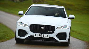 Jaguar XF saloon front driving