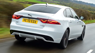 Jaguar XF saloon rear 3/4 tracking