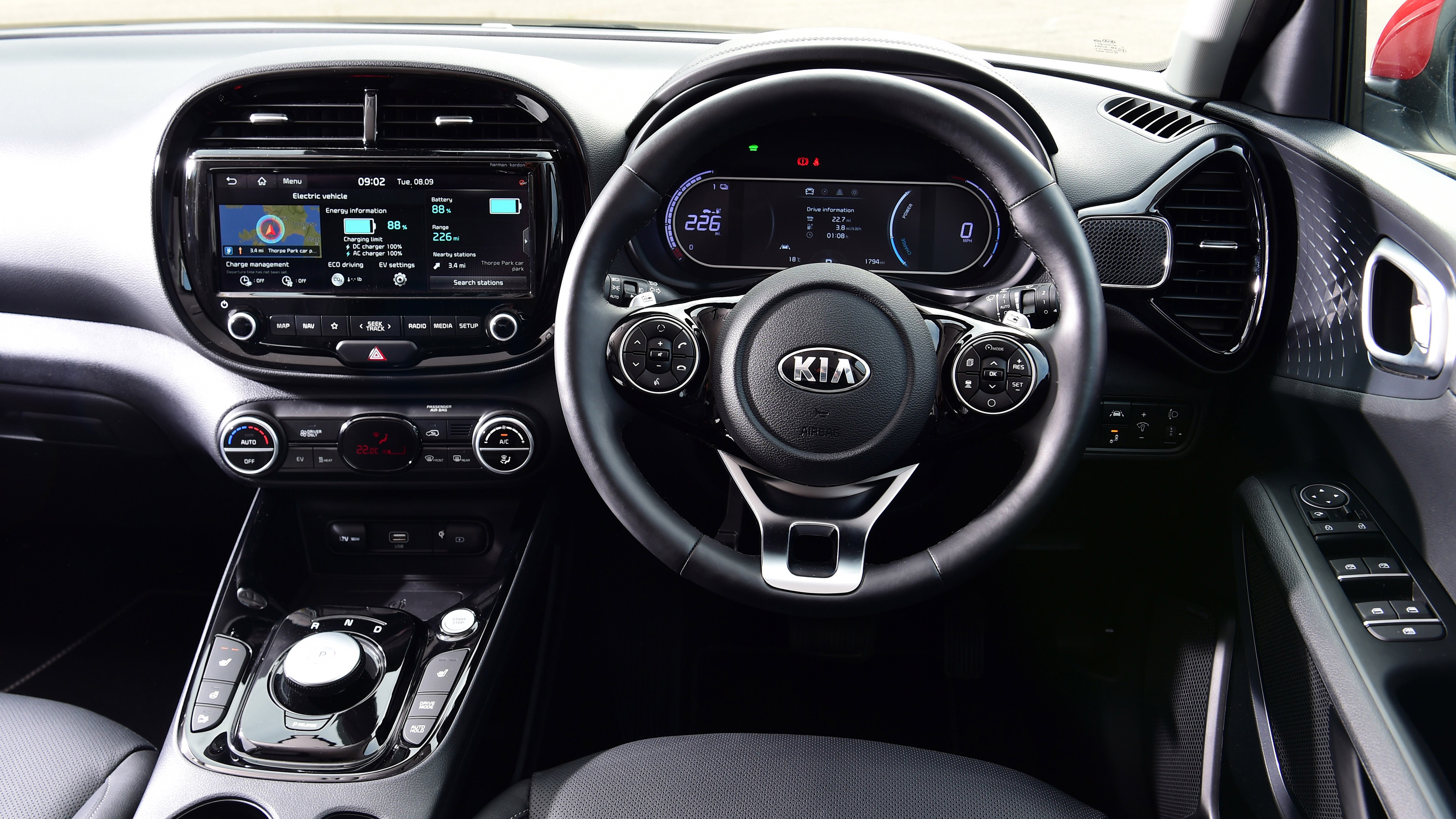 Kia Soul EV hatchback interior