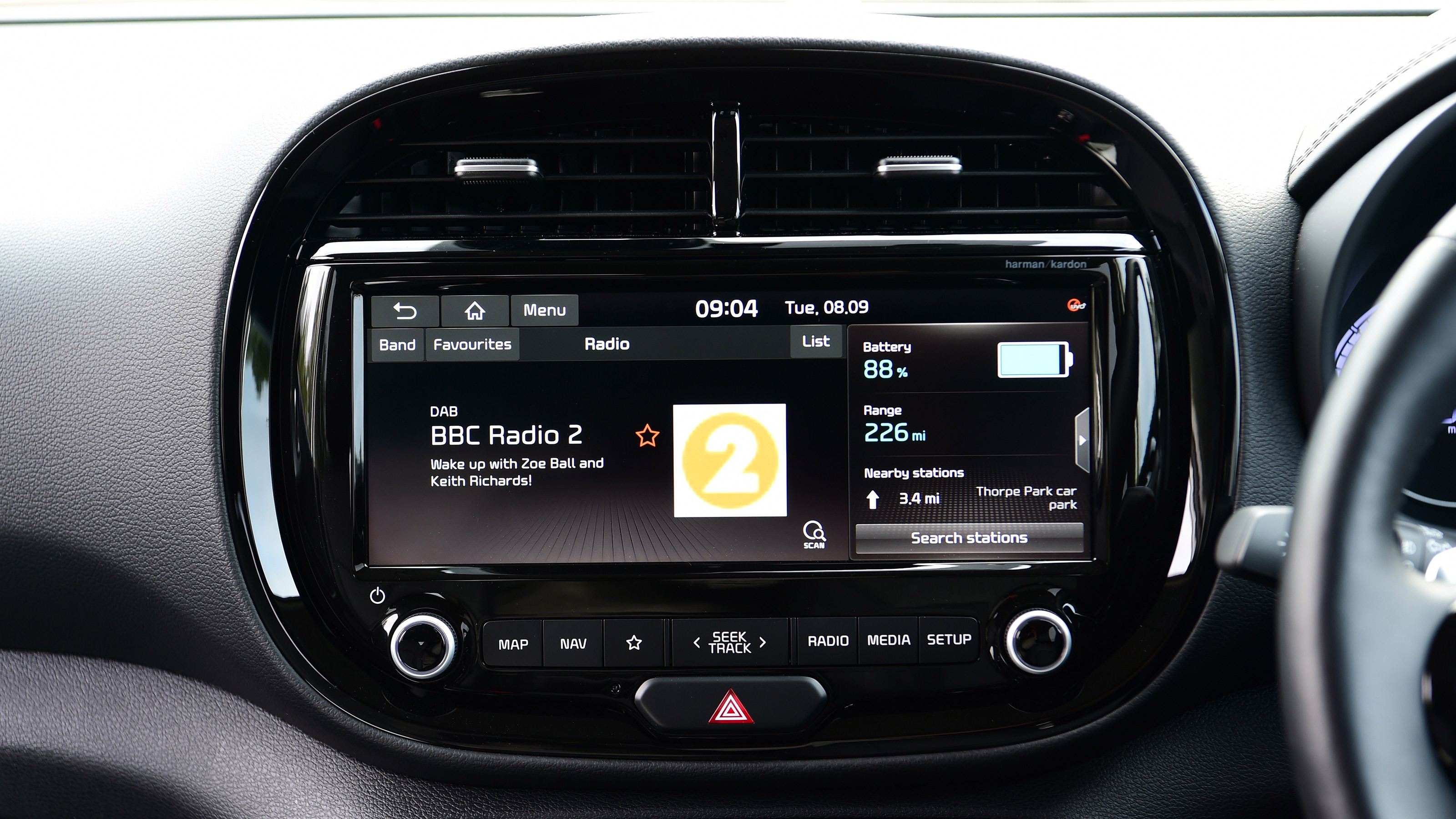 Kia Soul EV hatchback centre console