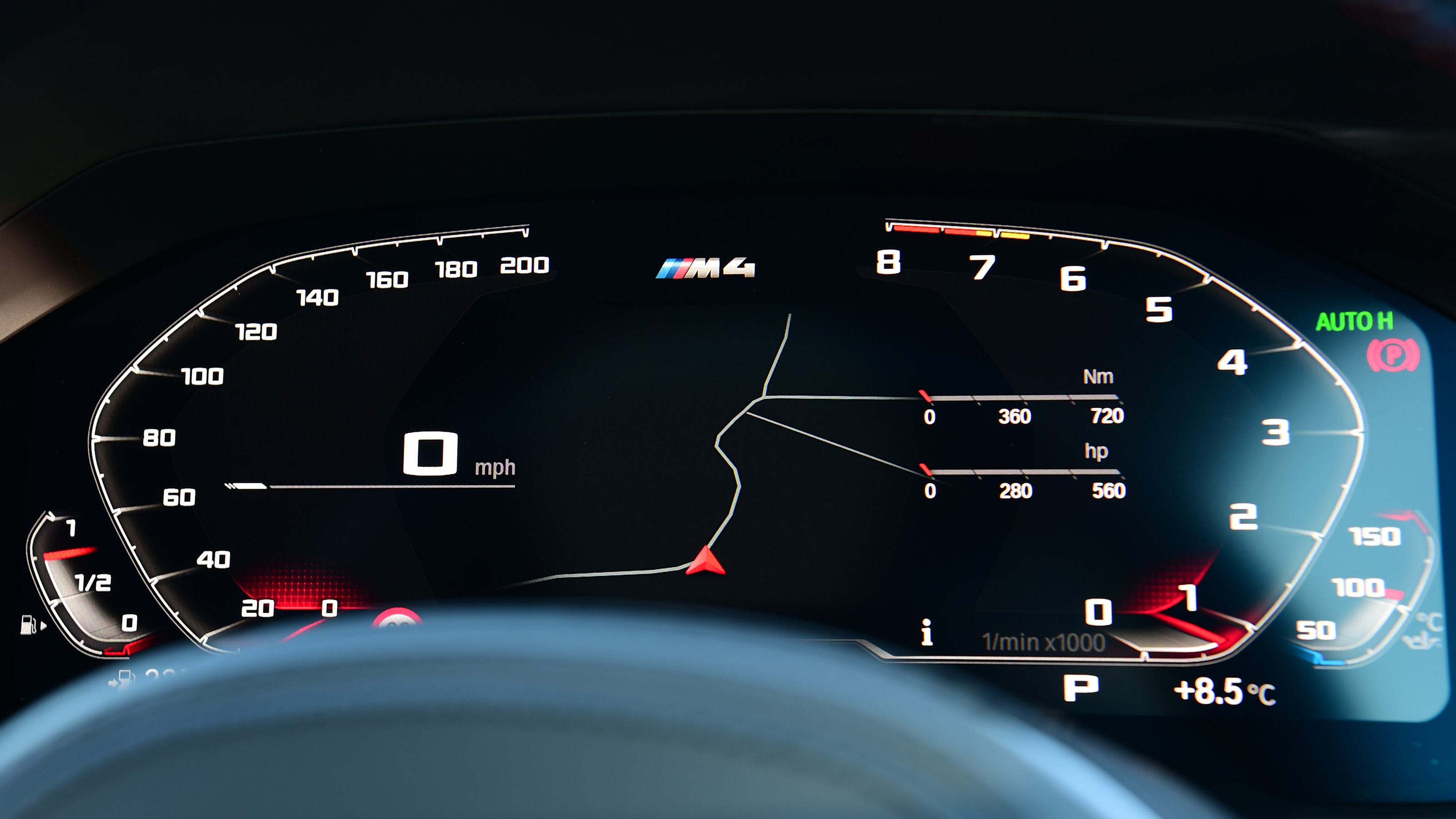 BMW M4 Coupe gauges