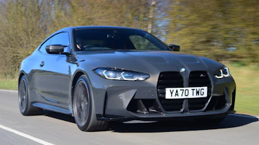 BMW M4 Coupe front 3/4 tracking