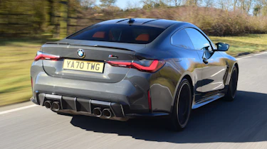 BMW M4 Coupe rear 3/4 tracking