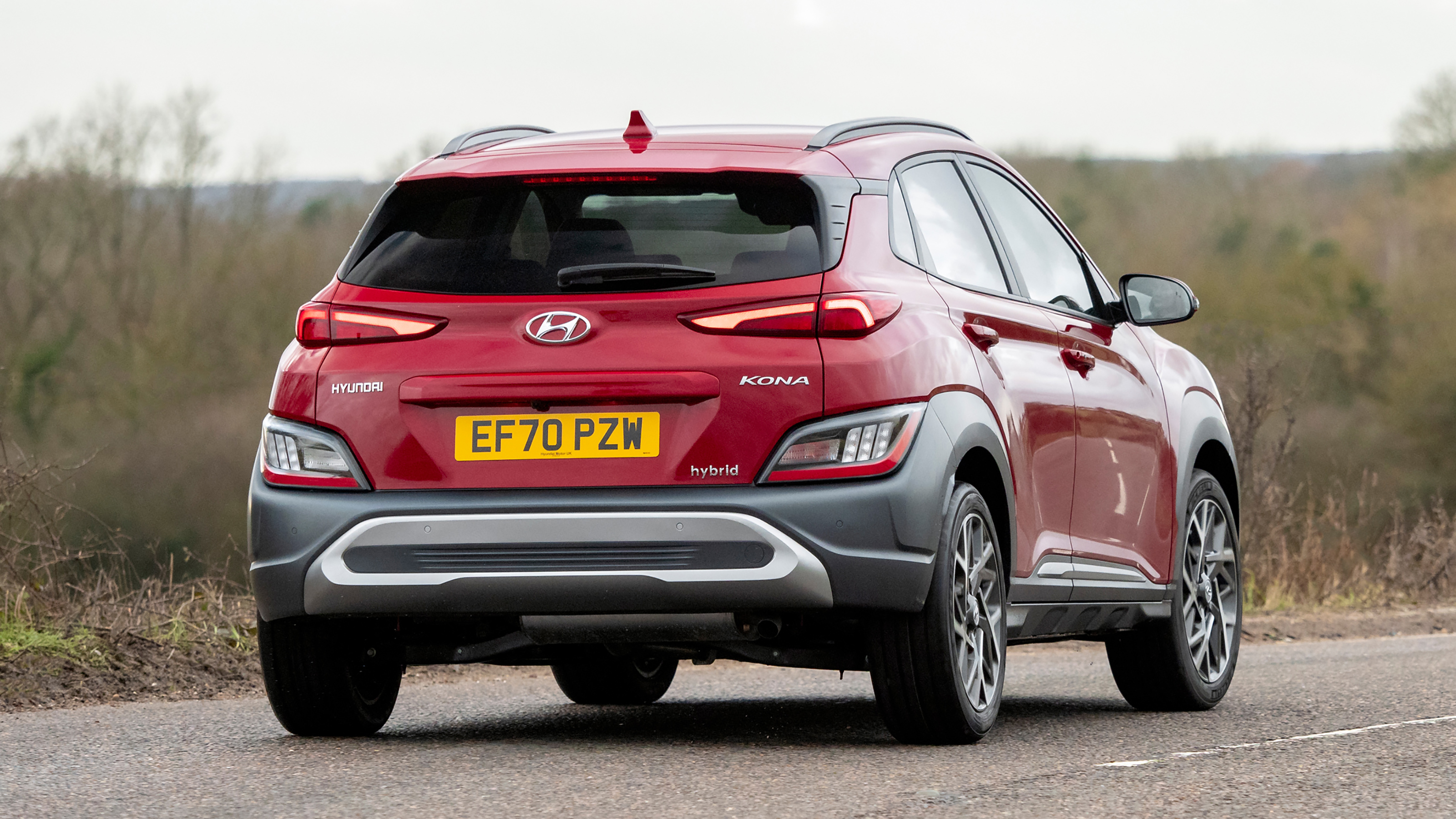 Hyundai Kona Hybrid SUV rear cornering