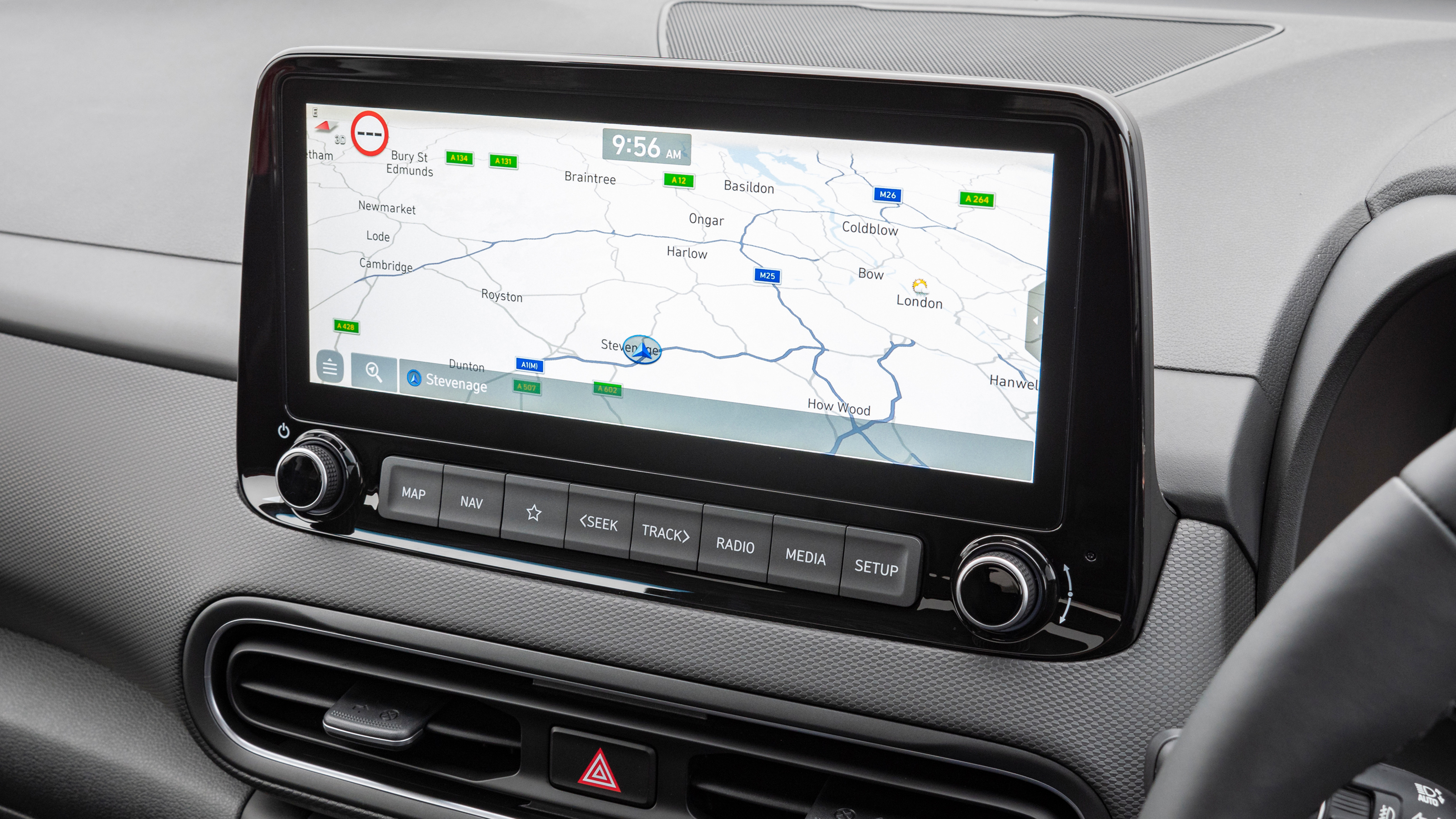 Hyundai Kona Hybrid SUV infotainment display