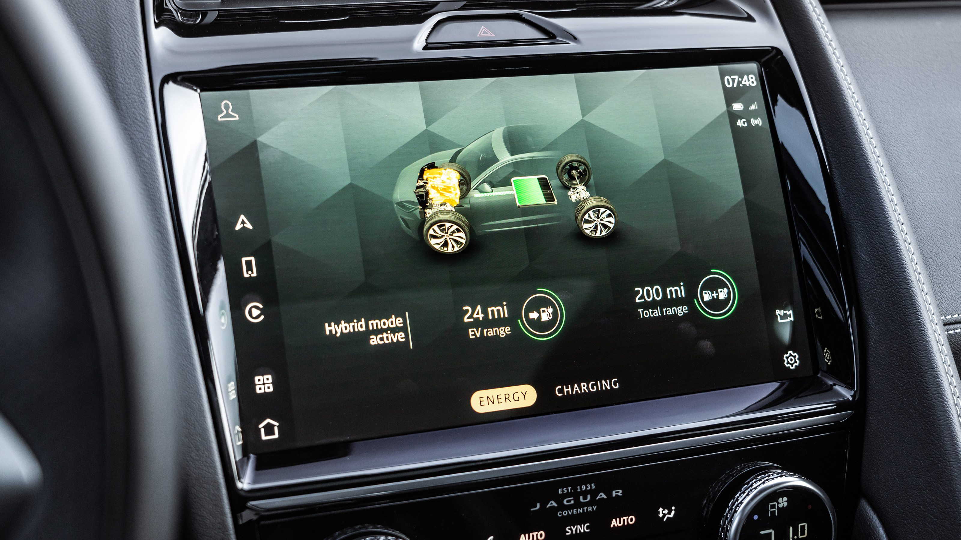 Jaguar E-Pace SUV review hybrid display