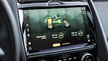 Jaguar E-Pace SUV review hybrid display