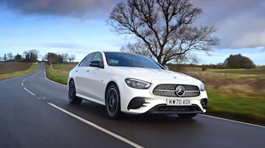 Mercedes E-Class hybrid front 3/4 driving
