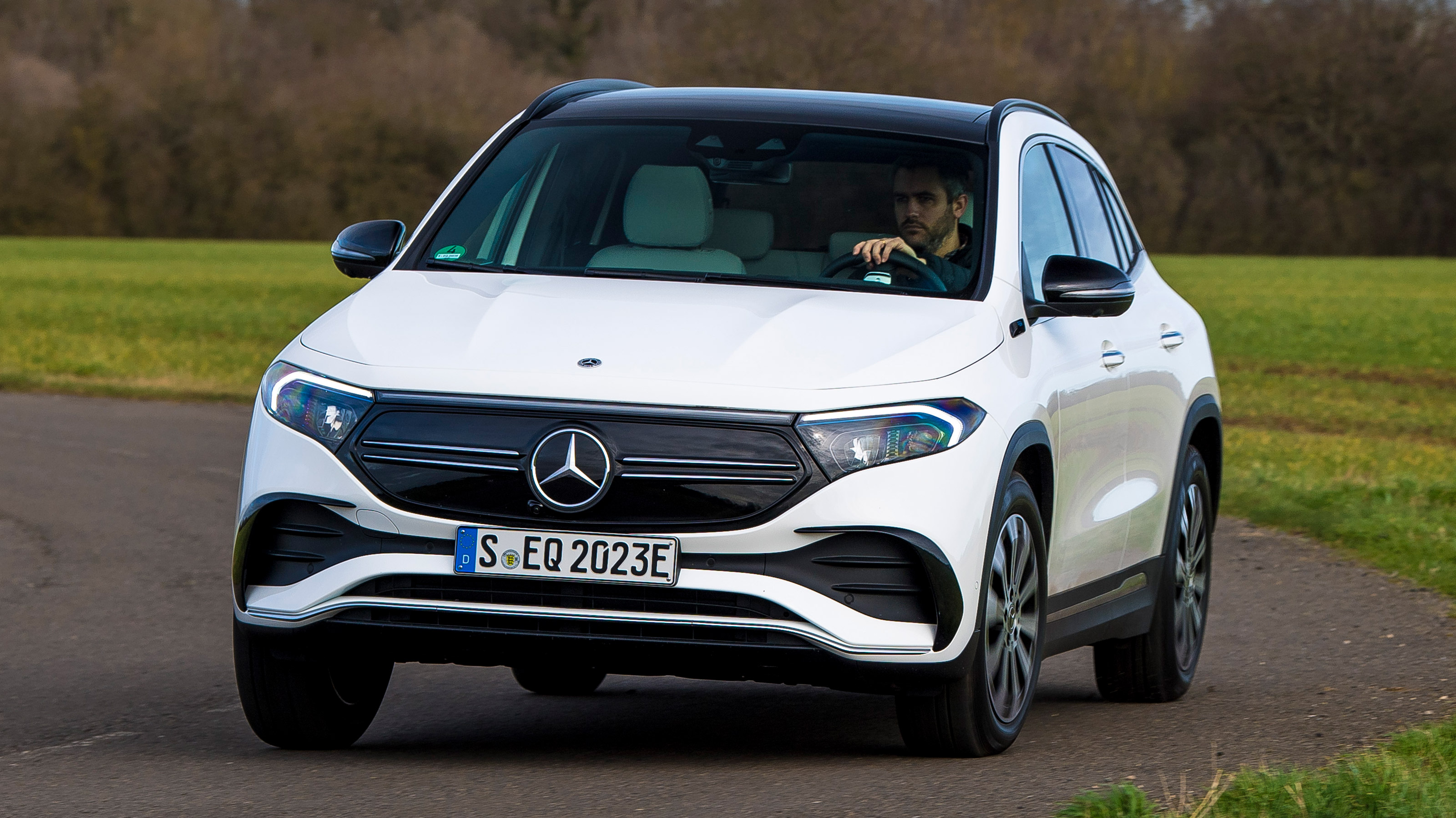 Mercedes EQA SUV review front cornering