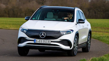 Mercedes EQA SUV review front cornering