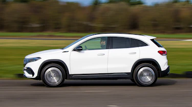 Mercedes EQA SUV review side panning