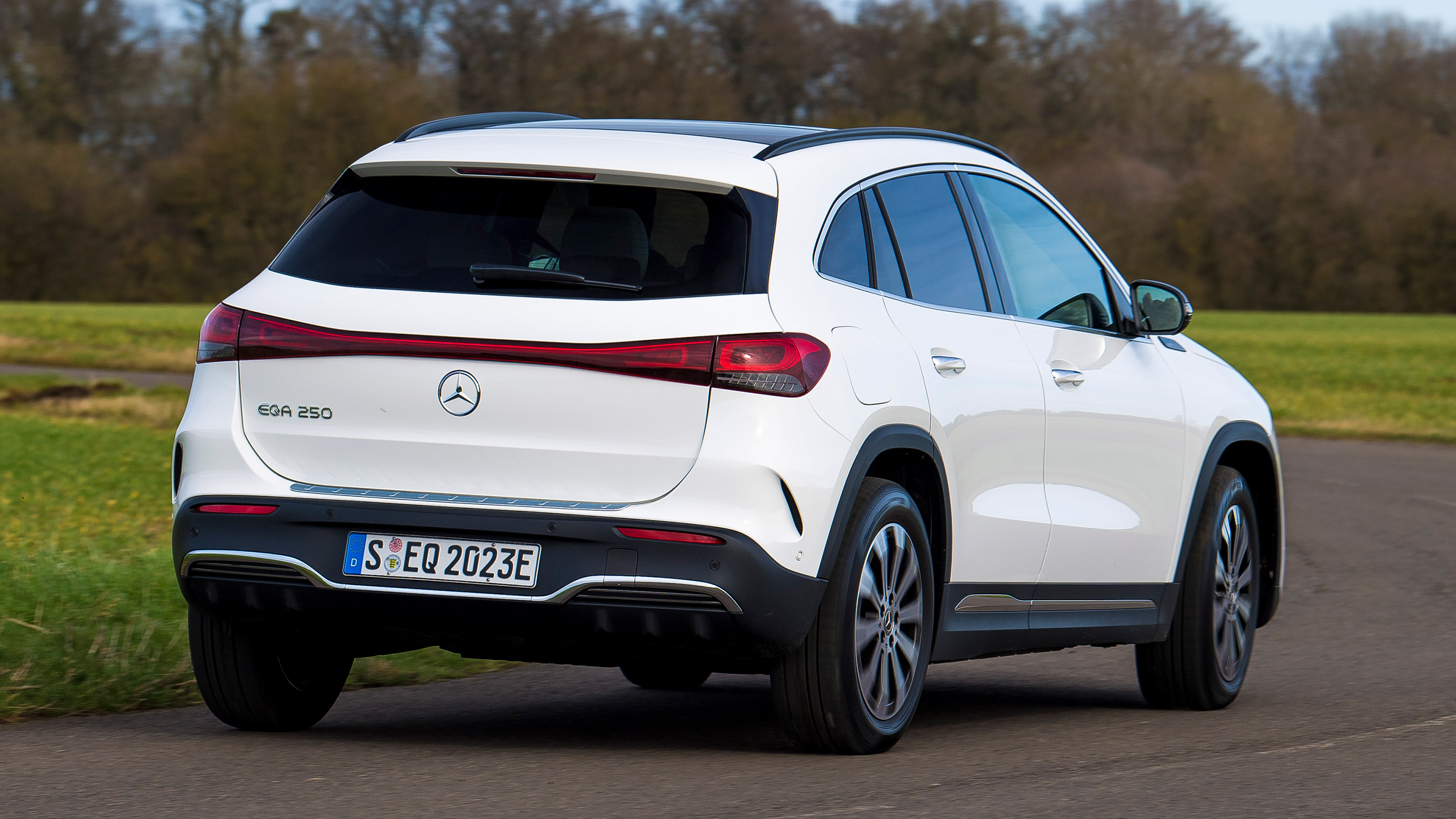 Mercedes EQA SUV review rear cornering