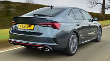 Skoda Octavia vRS hatchback rear 3/4 tracking
