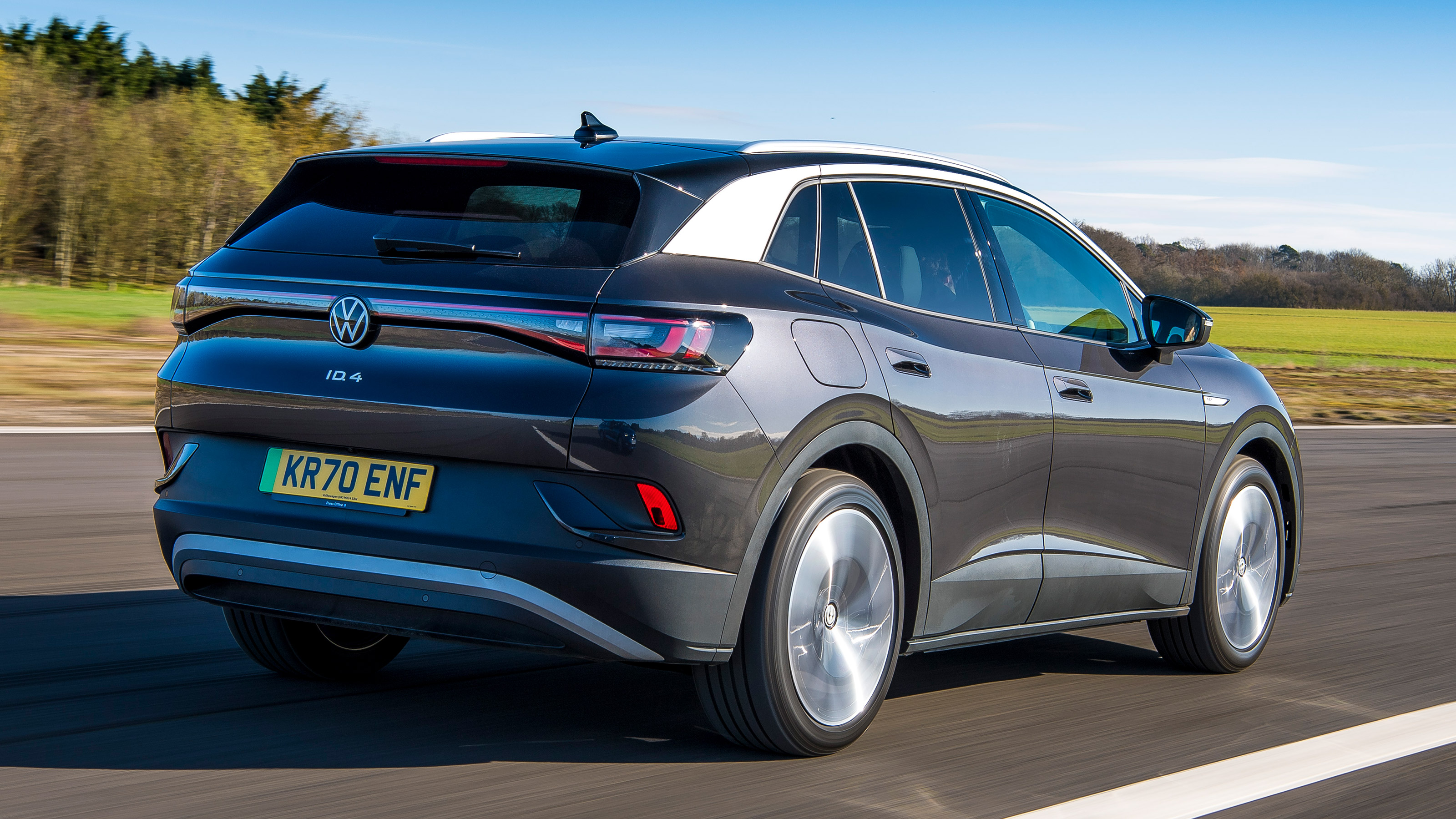Volkswagen ID.4 SUV rear 3/4 tracking
