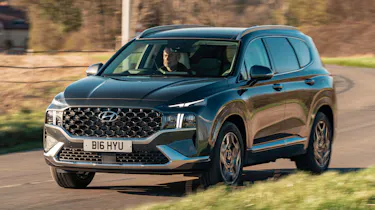 Hyundai Santa Fe SUV front driving