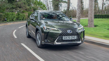 Lexus UX 300e SUV front dynamic