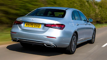 Mercedes E-Class saloon rear 3/4 tracking