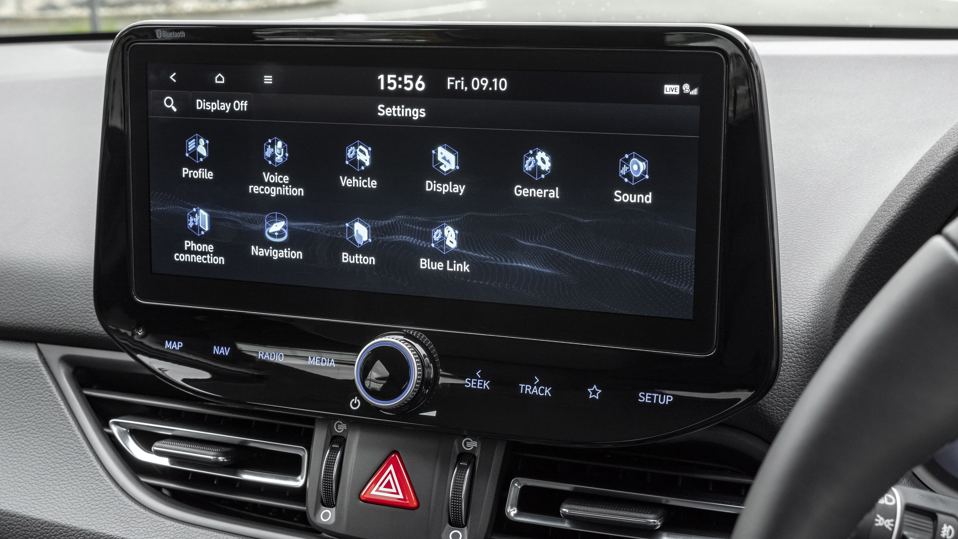 2021 Hyundai i30 sat nav screen