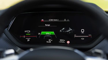Audi e-tron GT saloon battery display