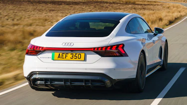 Audi e-tron GT saloon rear 3/4 tracking