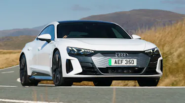 Audi e-tron GT saloon front 3/4 cornering