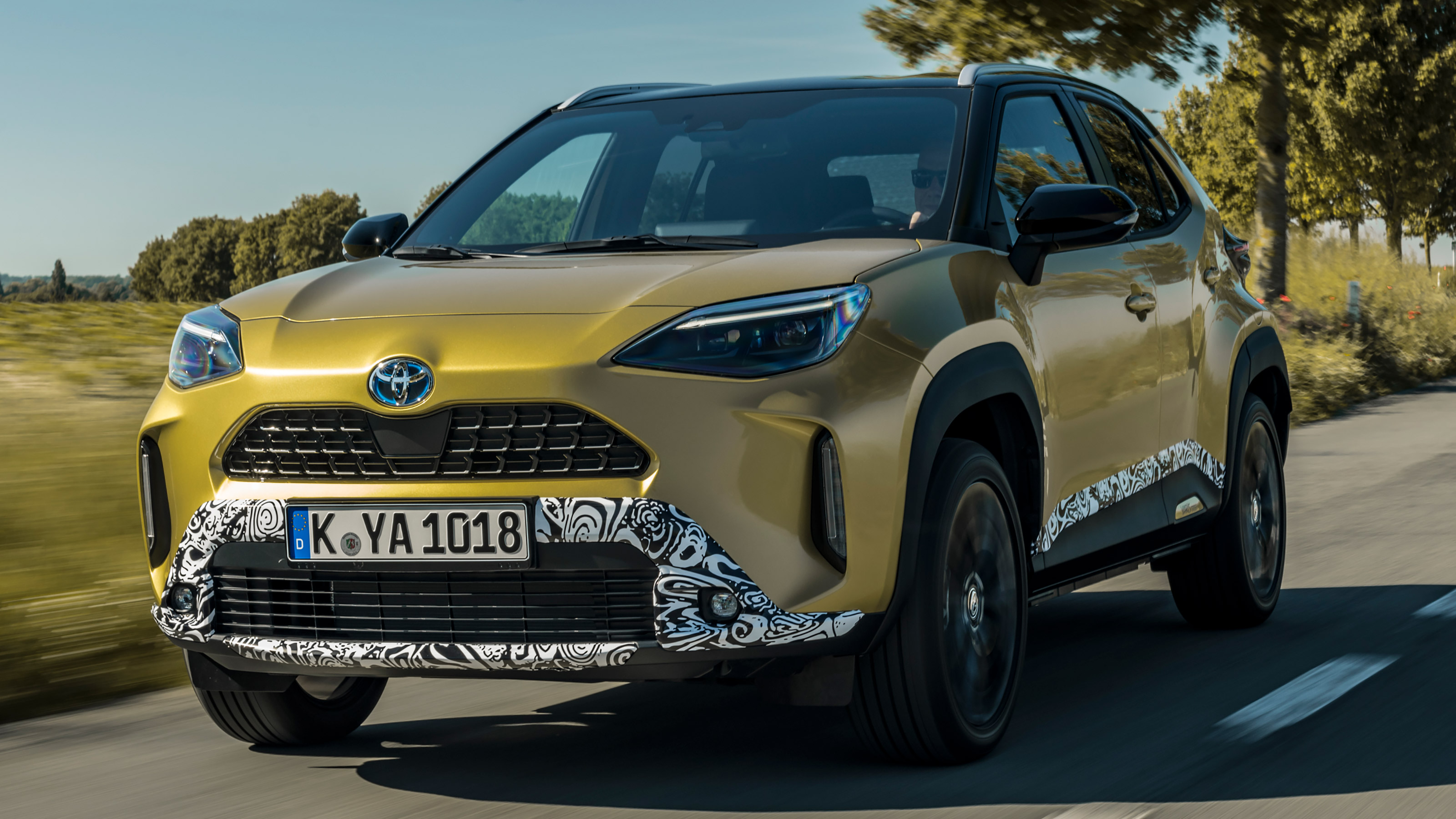 2021 Yaris Cross prototype - front 3/4