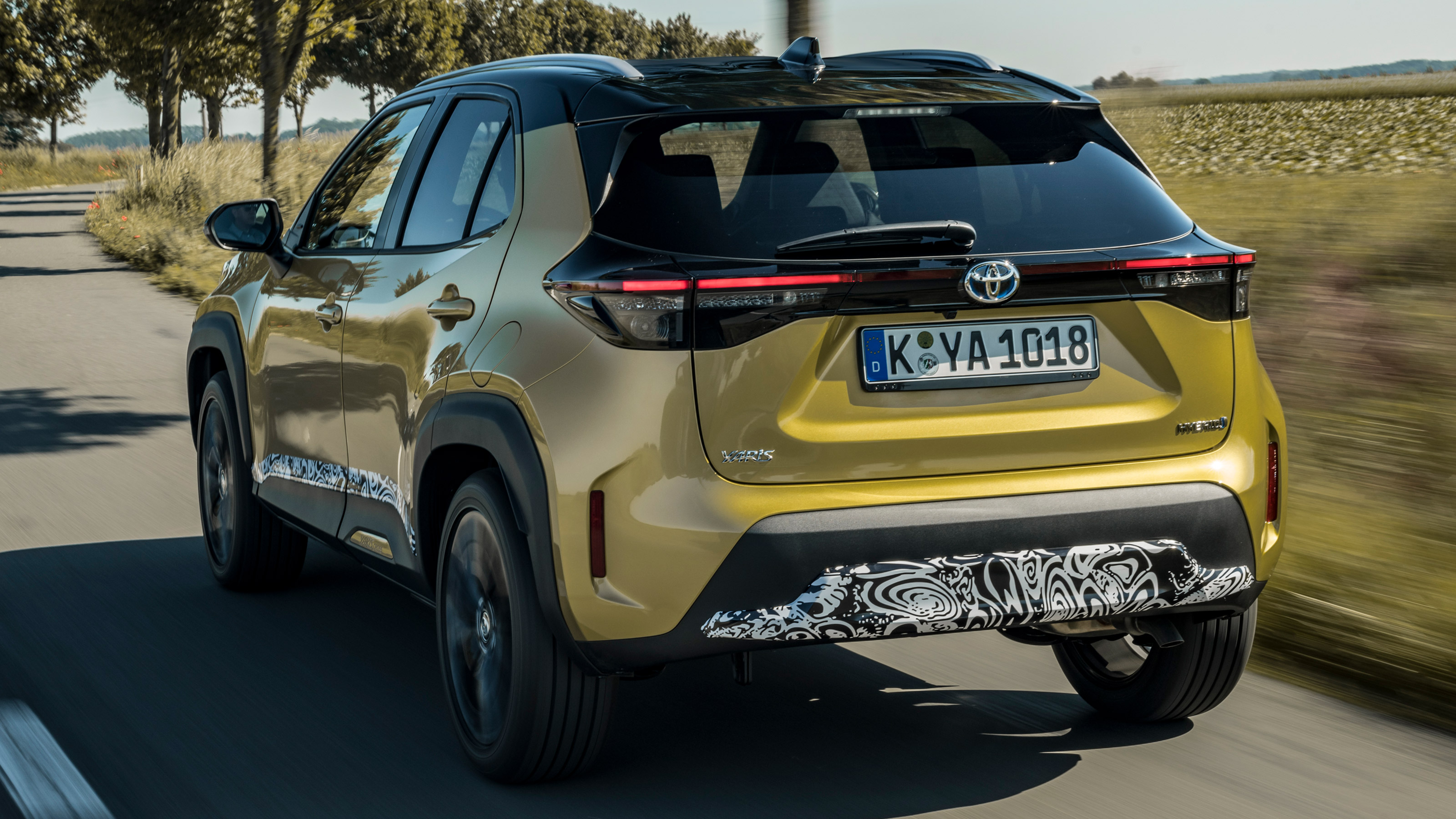 2021 Yaris Cross prototype - rear 3/4