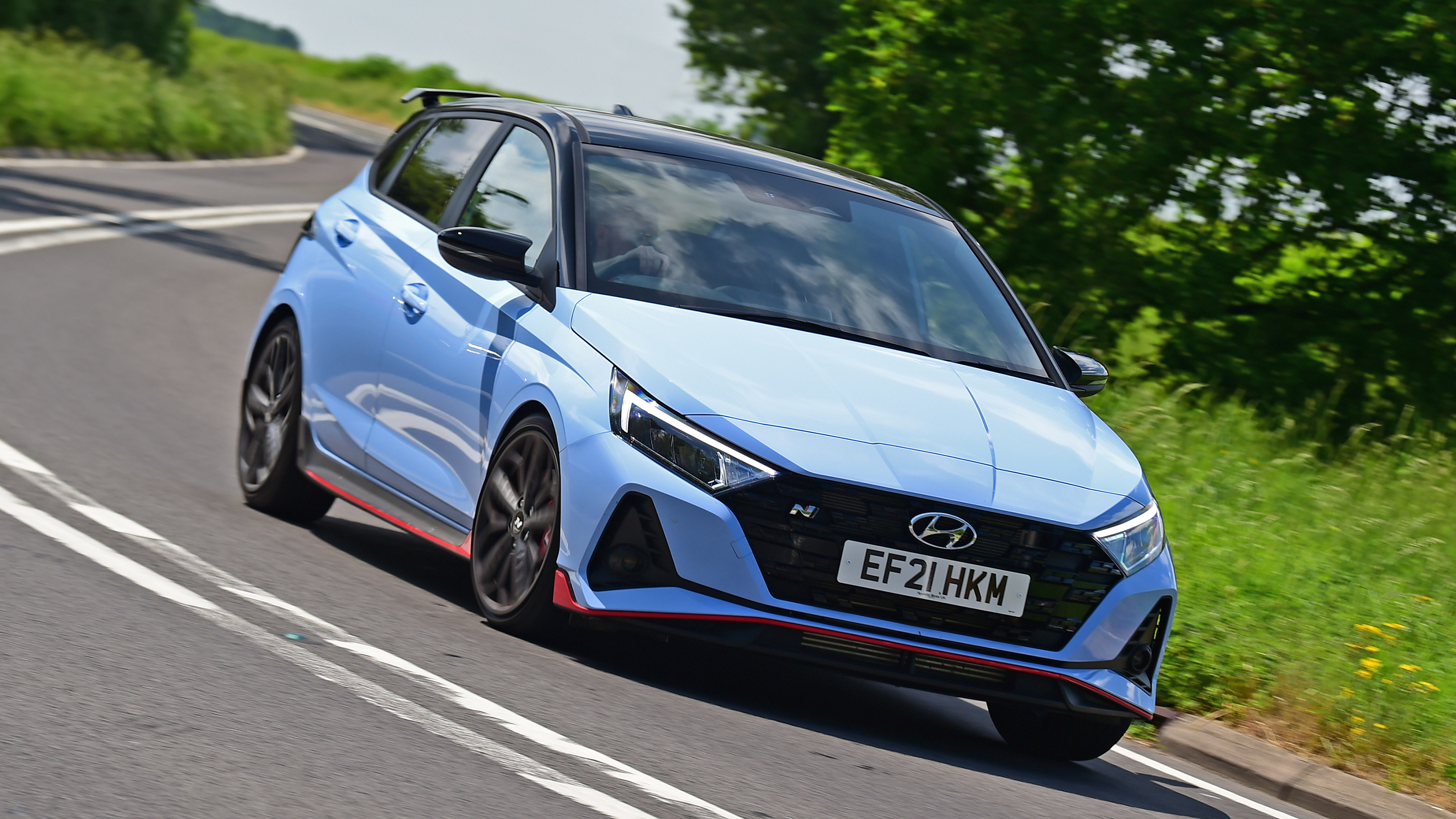 Hyundai i20 N hatchback front 3/4 cornering