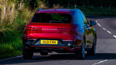 Genesis GV70 SUV rear cornering