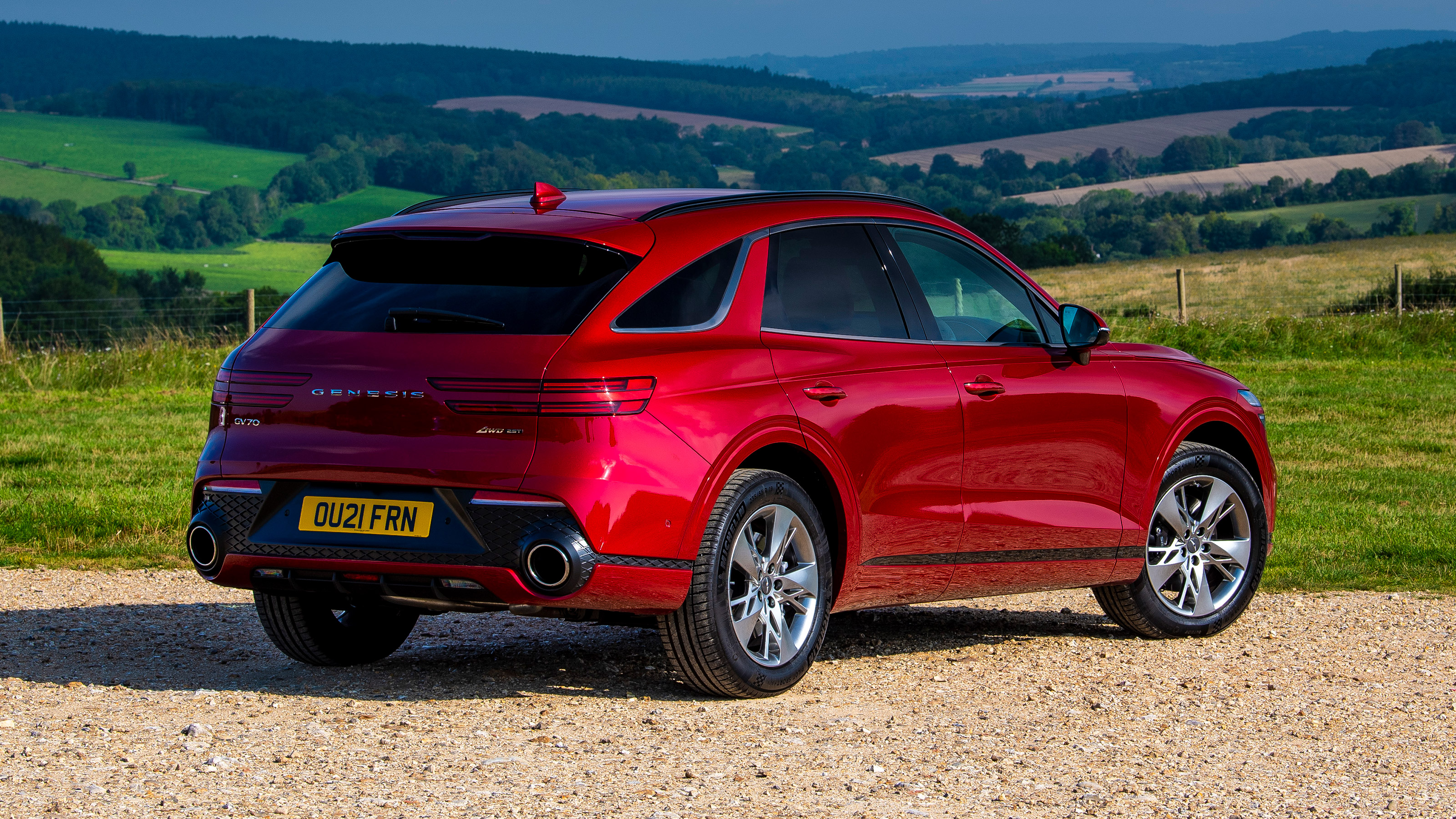 Genesis GV70 SUV rear 3/4 static