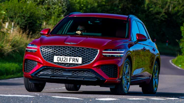 Genesis GV70 SUV front 3/4 cornering
