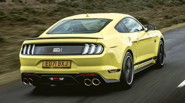 Ford Mustang Mach 1 driving - rear